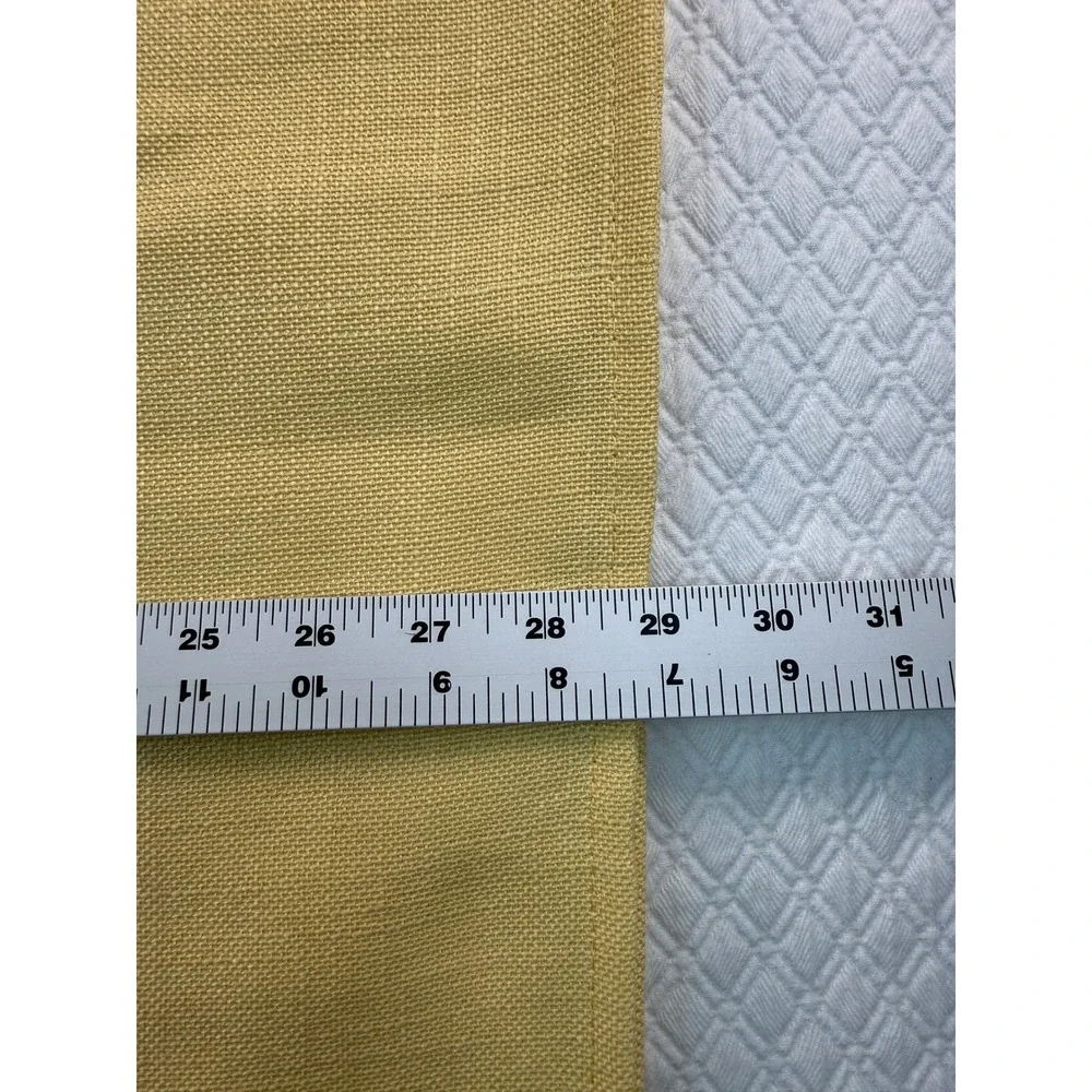Laura Ashley Yellow Rectangular Tablecloth‎ 58x84 Solid Textured Woven Polyester